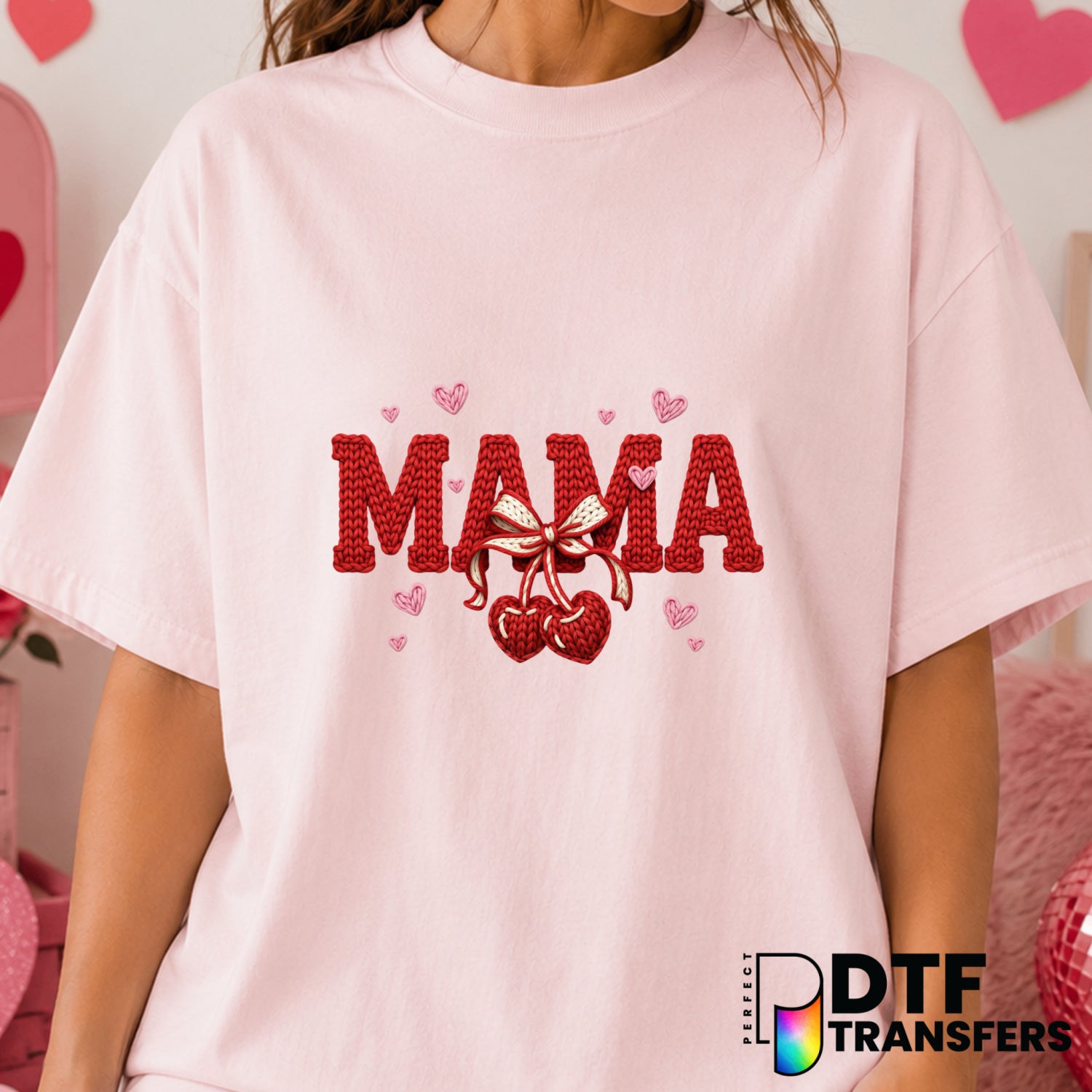 Yarn Crochet Mama – Valentine's Day DTF Transfer (view 2 of 2) – by Perfect DTF Transfers – Premade DTF Transfers – Valent...